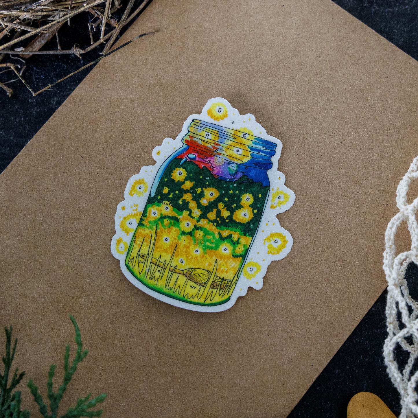 Summer Night Lights Sticker