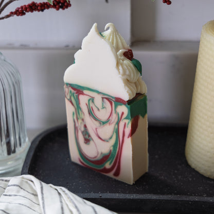 Spiced Lingonberry Frosted Soap
