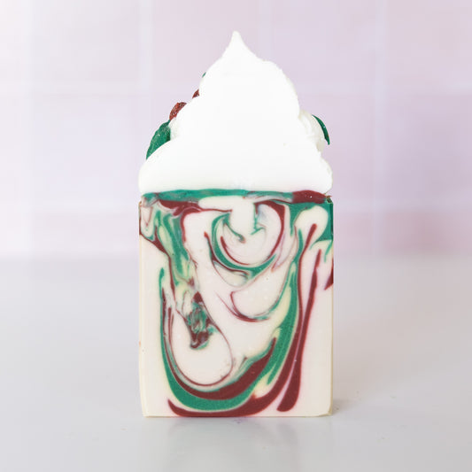 Spiced Lingonberry Frosted Soap