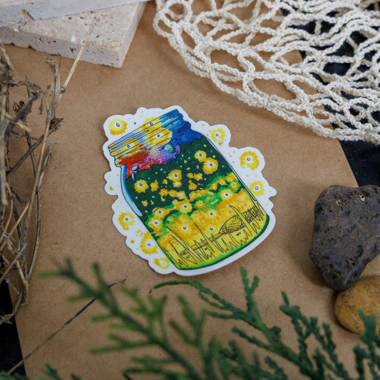 Summer Night Lights Sticker