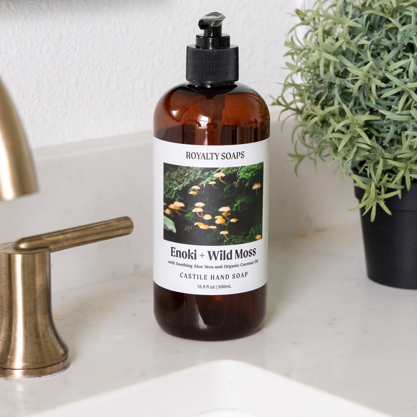 Enoki + Wild Moss Castile Liquid Hand Soap