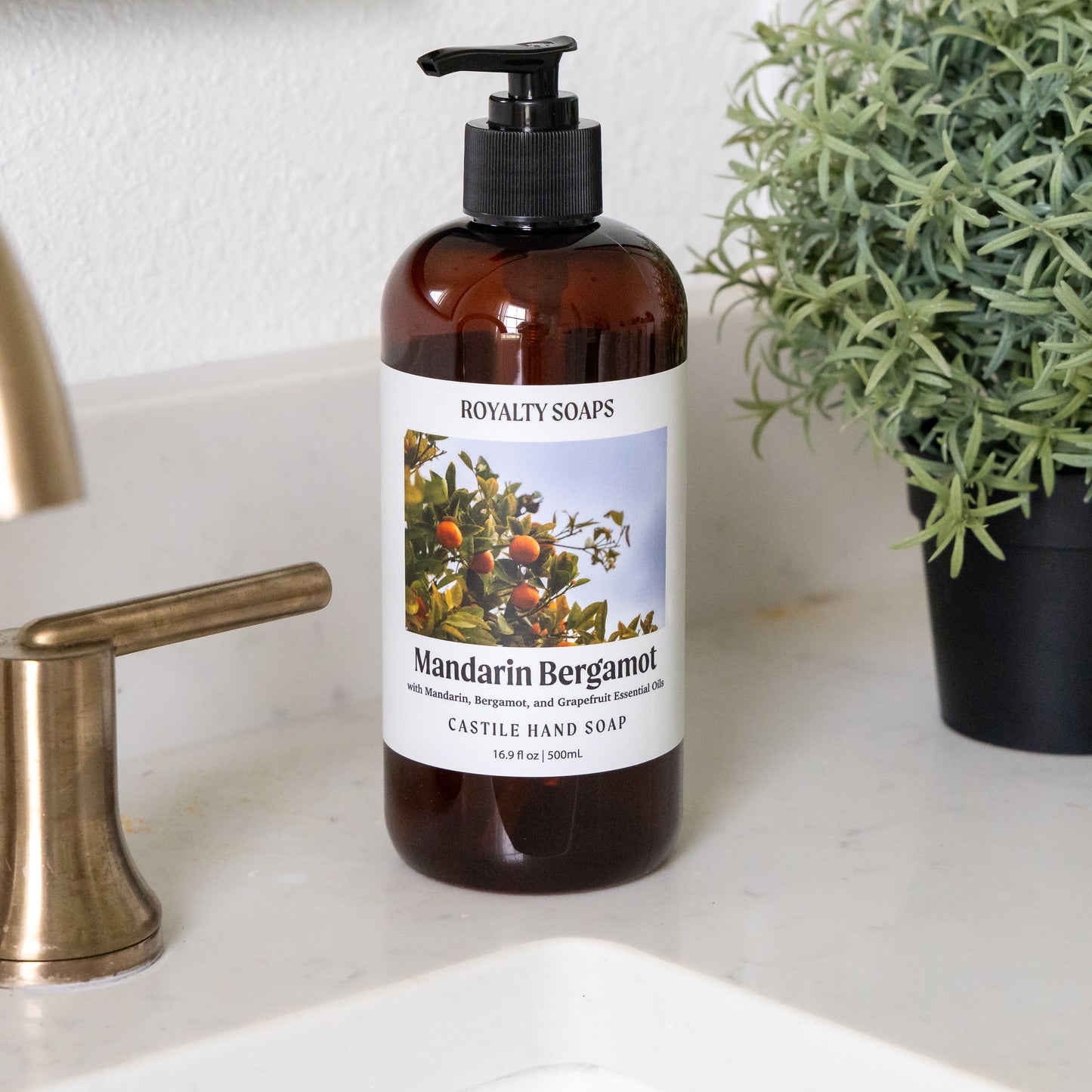 Mandarin Bergamot Castile Liquid Hand Soap
